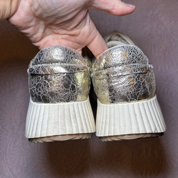 Dolce Vita Gold and Cream Athletic Shoes - Picture 5 of 6